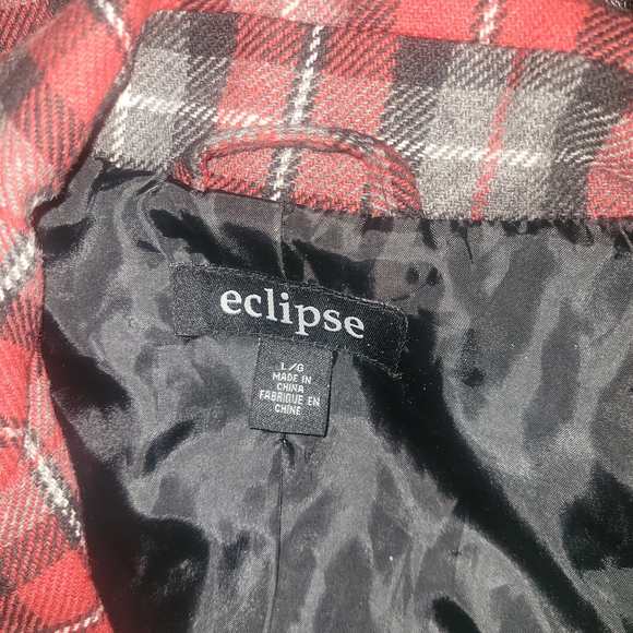 Eclipse Plaid Light Jacket in Red and Gray L - Picture 6 of 6